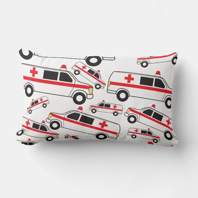 Coussin Rectangle Motif ambulancier (Recto)