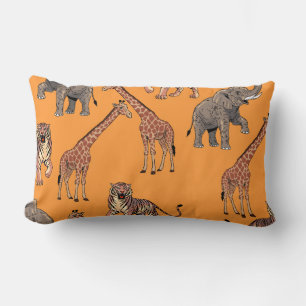 Coussin Rectangle Motif Animal Africain