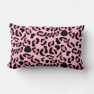 Coussin Rectangle Motif animal léopard rose moderne