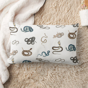 Coussin Rectangle Motif animal reptile de serpents colorés