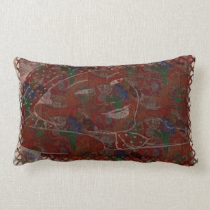 Coussin Rectangle Motif asiatique traditionnel Origami