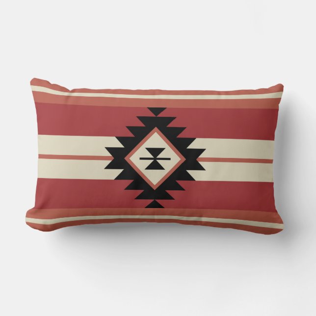Coussin Rectangle Motif Aztec (Recto)