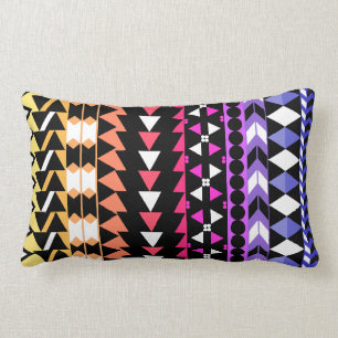 Coussin Rectangle Motif aztèque d'Ombre de coucher du soleil