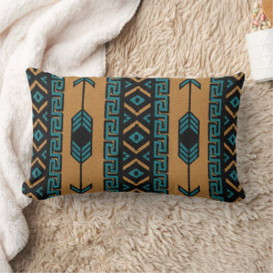 Coussin Rectangle Motif aztèque tribal de sud-ouest