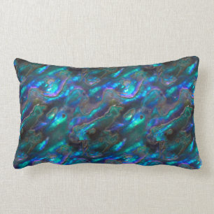 Coussin Rectangle Motif bleu de photo de texture nacrée