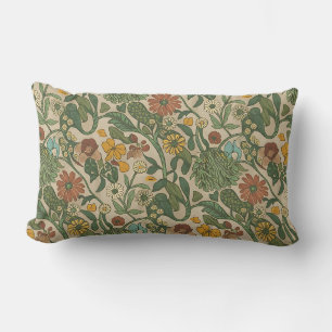 Coussin Rectangle Motif botanique vintage continu