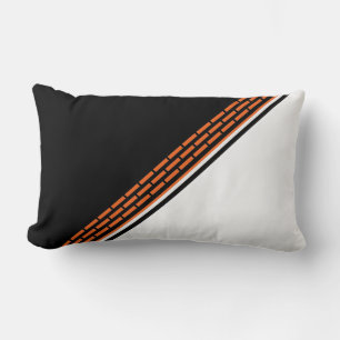 Coussin Rectangle Motif Brique Orange