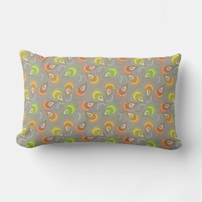 Coussin Rectangle Motif cachemire. (Recto)