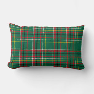 Coussin Rectangle Motif carreau de Noël vert-23914
