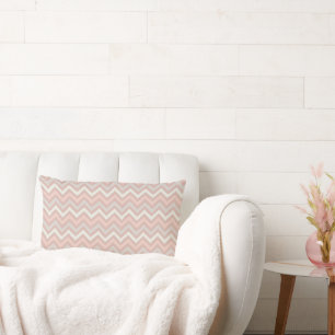 Coussin Rectangle Motif chevron zigzag pastel doux