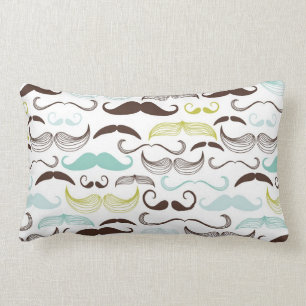 Coussin Rectangle Motif coloré drôle pour des amants de moustache