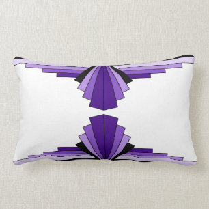 Coussin Rectangle Motif d'art déco dans les pourpres