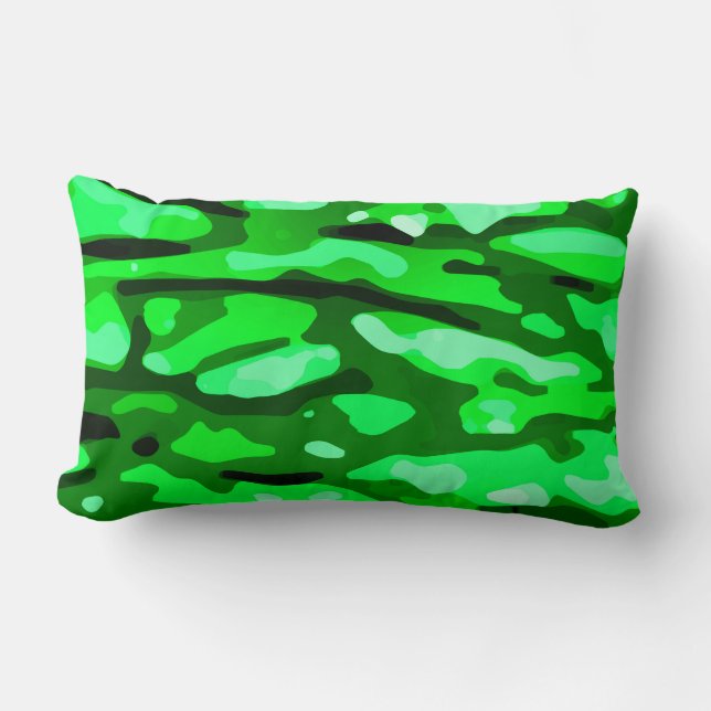 Coussin Rectangle Motif de Camo Vert tendance (Recto)