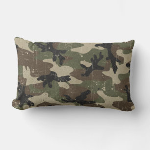 Coussin Rectangle Motif de camouflage militaire rétro