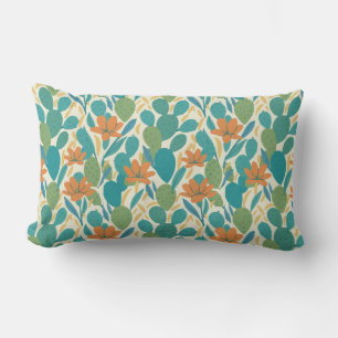 Coussin Rectangle Motif de carreaux botaniques d'Arizona