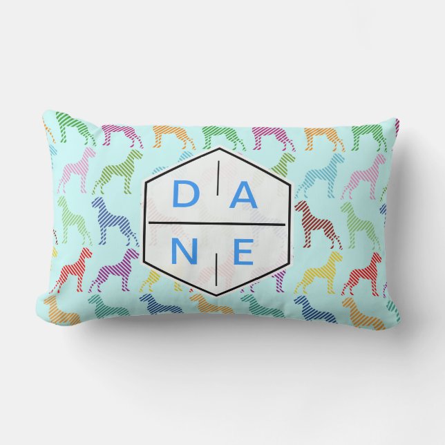 Coussin Rectangle Motif de chien Grand Danois (Recto)