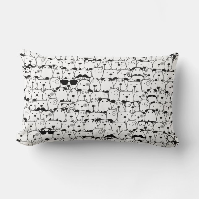 Coussin Rectangle Motif de chien mignon  (Recto)
