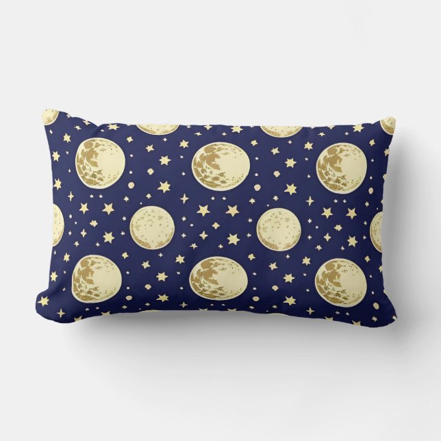 Coussin Rectangle Motif de ciel nocturne (Recto)