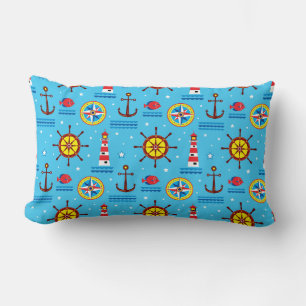 Coussin Rectangle Motif de compas nautique