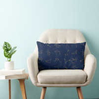 Motif de constellations de Zodiac bleu or et marin