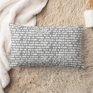Coussin Rectangle Motif de création de points organiques gris