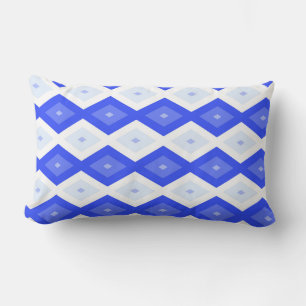 Coussin Rectangle Motif de diamant bleu royal