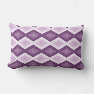 Coussin Rectangle Motif de diamant violet