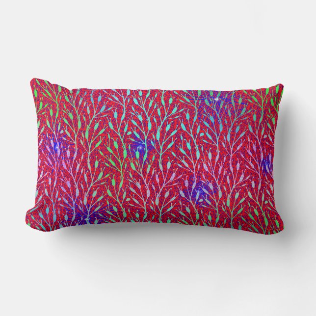 Coussin Rectangle Motif de fête de feux d'artifice scintillants  (Recto)