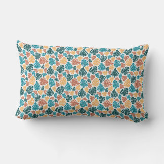 Coussin Rectangle Motif de feuille de Monstera Tropical - Nature col