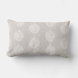 Coussin Rectangle Motif de feuille de palmier côtier sable blanc