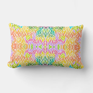 Coussin Rectangle Motif de feuilles colorées mignonnes
