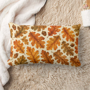 Coussin Rectangle Motif de feuilles de chêne d'automne Esthétique