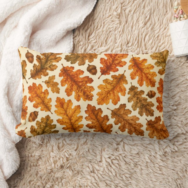 Coussin Rectangle Motif de feuilles de chêne d'automne | Esthétique  (Couverture)