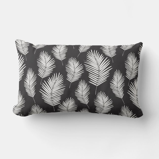 Coussin Rectangle Motif de feuilles de palmier (Recto)