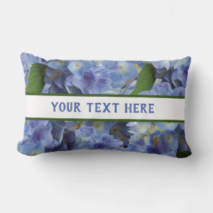 Coussin Rectangle motif de fleurs en bleu