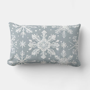 Coussin Rectangle Motif de flocons d'hiver Vintage Pastel Muet