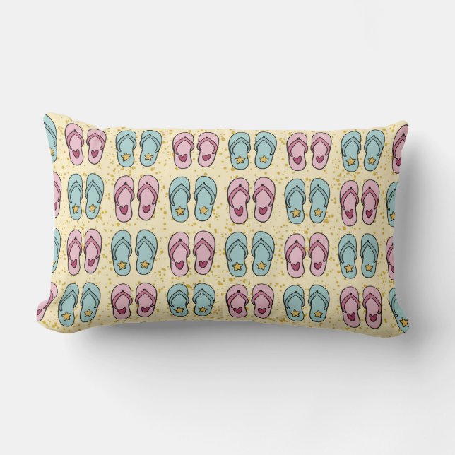Coussin Rectangle Motif de flop de rotation mignonne sur Arrière - p (Recto)