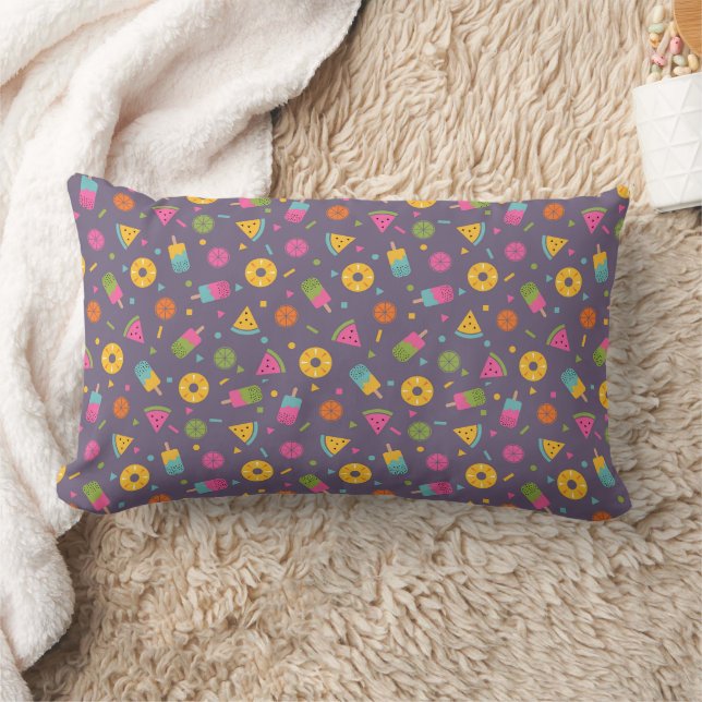 Coussin Rectangle motif de glace coloré d'été (Couverture)