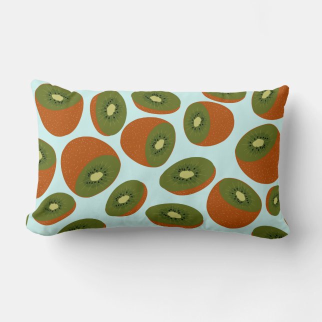 Coussin Rectangle Motif de Kiwifruit (Recto)
