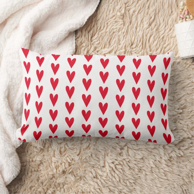 Coussin Rectangle Motif de Little Red Hearts (Couverture)