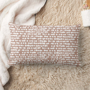 Coussin Rectangle Motif de marquage de points organiques Rust