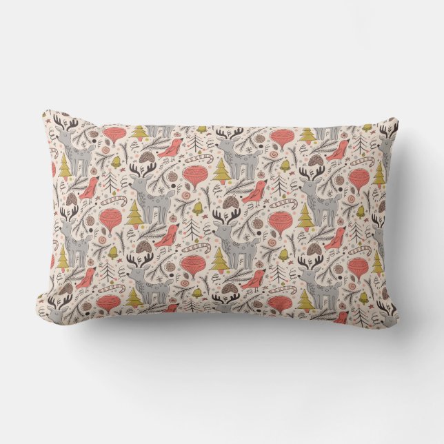 Coussin Rectangle Motif de Noël (Recto)