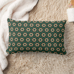 Coussin Rectangle Motif de Noël Gold et Green