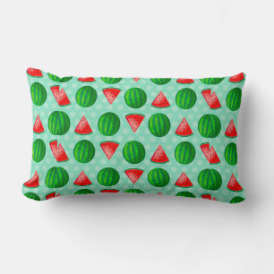 Coussin Rectangle Motif de pastèque coloré avec des tranches