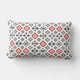Coussin Rectangle Motif de point de croix folklorique sans couture