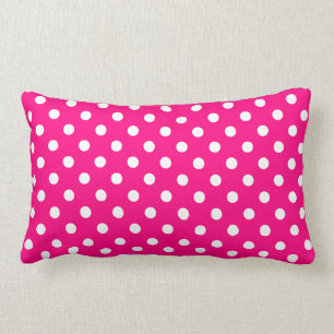 Coussin Rectangle Motif de point de polka de roses indien