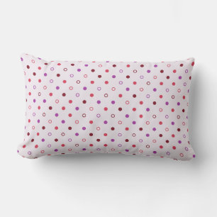 Coussin Rectangle Motif de pois pourpre de corail coloré chic