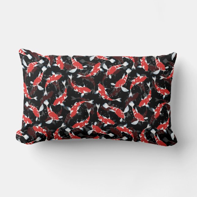 Coussin Rectangle Motif de poisson Red Koi (Recto)
