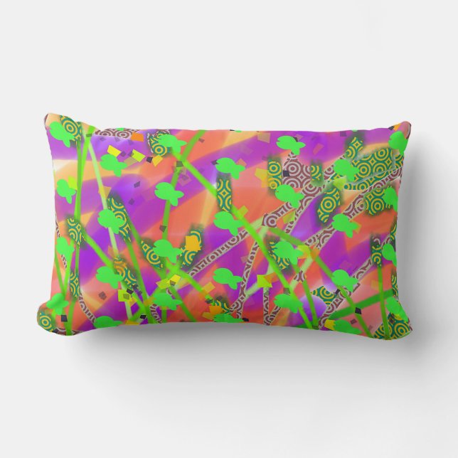 Coussin Rectangle Motif de poisson vert (Recto)