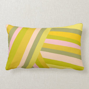 Coussin Rectangle Motif de rayures Citrus modernes